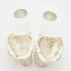 Givenchy Transparent PVC Perspex Cylindrical Heel Peep Toe Mules Size 37