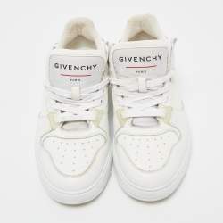 Pre Owned Givenchy White Leather Low Top Sneakers Size 39