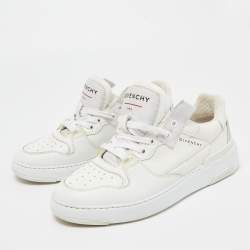 Pre Owned Givenchy White Leather Low Top Sneakers Size 39