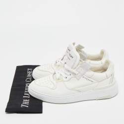 Pre Owned Givenchy White Leather Low Top Sneakers Size 39