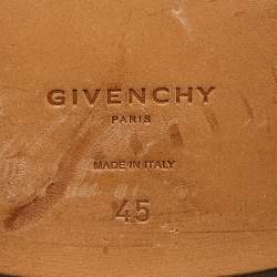 مملوكة مسبقًا Givenchy Black Leather Fringe Detail Slip On Loafers Size 45