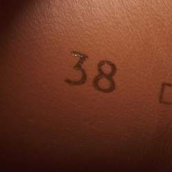 Pre Owned Givenchy White/Black Leather Urban Street Logo Slip On Sneakers Size 38