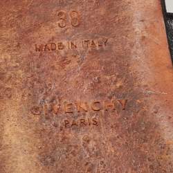 Pre Owned Givenchy Black Leather Rivington Slingback Flats Size 38