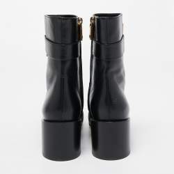 Givenchy Black Leather 4G Ankle Boots Size 36