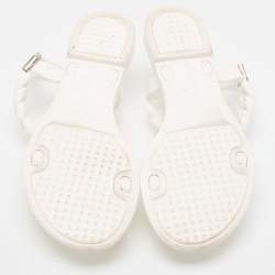Givenchy White Jelly Chain-Link Flat Sandals Size 38