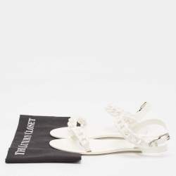 Givenchy White Jelly Chain-Link Flat Sandals Size 38