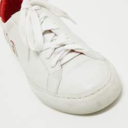 Givenchy White/Red Leather Reverse Sneakers Size 36