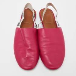 Givenchy Pink Leather Rivington Slingback Flats Size 37