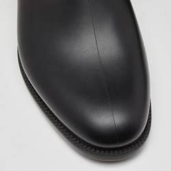 مملوكة مسبقًا Givenchy Black Knit Fabric and Rubber Over The Knee Boots Size 41