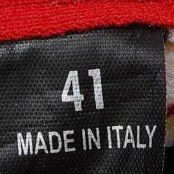 مملوكة مسبقًا Givenchy Black Knit Fabric and Rubber Over The Knee Boots Size 41