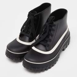 Givenchy Black Rubber Waterproof Rain Boots Size 40