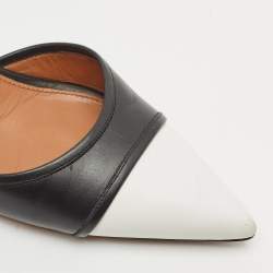 Givenchy Black/White Leather D'orsay Pumps Size 41.5