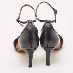Givenchy Black/White Leather D'orsay Pumps Size 41.5