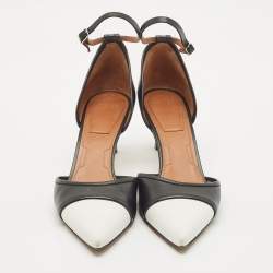 Givenchy Black/White Leather D'orsay Pumps Size 41.5
