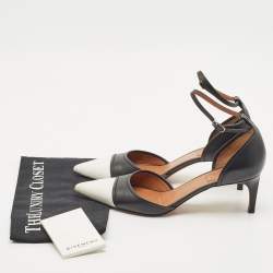 Givenchy Black/White Leather D'orsay Pumps Size 41.5