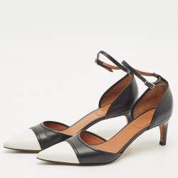 Givenchy Black/White Leather D'orsay Pumps Size 41.5