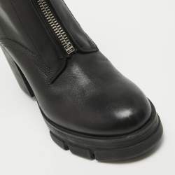 Pre Owned Givenchy Black Leather Ankle Boots Size 40