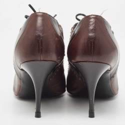Givenchy Brown Leather Derby Pumps Size 39