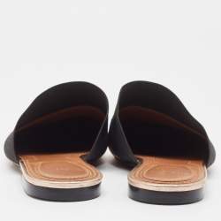 Pre Owned Givenchy Metallic Rose Gold Leather Bedford Flat Mules Size 38