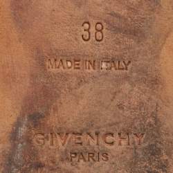 Pre Owned Givenchy Metallic Rose Gold Leather Bedford Flat Mules Size 38