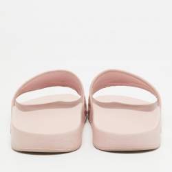 Givenchy Pink Rubber Logo Flat Slides Size 38