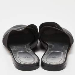 Givenchy Black Leather Bedford Flat Mules Size 36