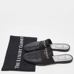 Givenchy Black Leather Bedford Flat Mules Size 36