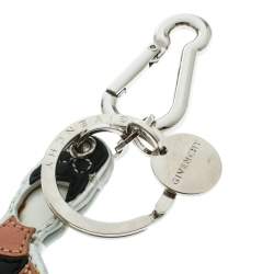 Pre Owned Givenchy Girl Shape Leather Charm Silver Tone Key Ring / Bag Charm