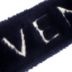 Pre Owned Givenchy Blue Faux Fur and Leather Bag Strap