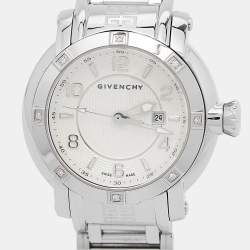 Givenchy White Stainless Steel Diamond GV.5202L Women's Wristwatch 36 mm