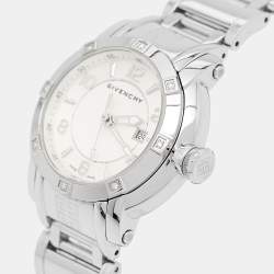 Givenchy White Stainless Steel Diamond GV.5202L Women's Wristwatch 36 mm