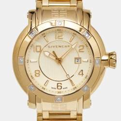 Givenchy Yellow Gold Plated Stainless Steel Diamond GV.5202L Women's Wristwatch 36 mm