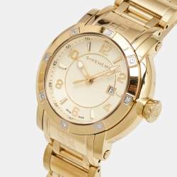 Givenchy Yellow Gold Plated Stainless Steel Diamond GV.5202L Women's Wristwatch 36 mm