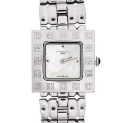 Givenchy Mother Of Pearl Stainless Steel Apsaras 1558962 Square Women's Wristwatch 25 mm