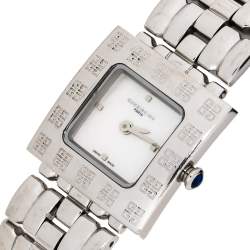 Givenchy Mother Of Pearl Stainless Steel Apsaras 1558962 Square Women's Wristwatch 25 mm