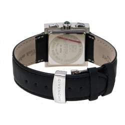 Pre Owned Givenchy White Stainless Steel Leather Apsaras REG.1.558.962 Women's Wristwatch 31 mm