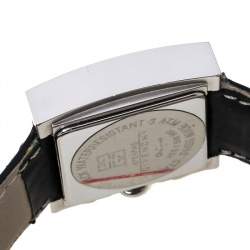Pre Owned Givenchy White Stainless Steel Leather Apsaras REG.1.558.962 Women's Wristwatch 31 mm