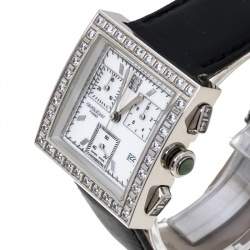Pre Owned Givenchy White Stainless Steel Leather Apsaras REG.1.558.962 Women's Wristwatch 31 mm