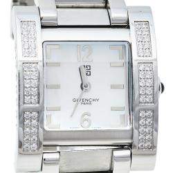 Pre Owned Givenchy Mother of Pearl Stainless Steel Koleos Women's Wristwatch 29 mm
