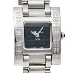 Pre Owned Givenchy Black Stainless Steel Koleos Quartz Women's Wristwatch 23 mm