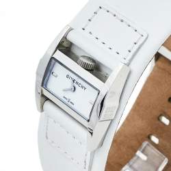 Pre Owned ساعة يد نسائية جيفنشي جي ڨي.5201أل كوارتز جلد و ستانلس ستيل بيضاء 27 مم