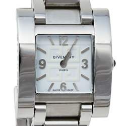 Pre Owned Givenchy White Stainless Steel Koleos 003013727 Women's Wristwatch 29 mm