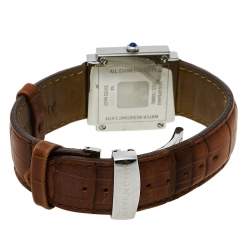 Pre Owned Givenchy Cream Stainless Steel & Leather New Apsaras 1558962 Women's Wristwatch 29 mm