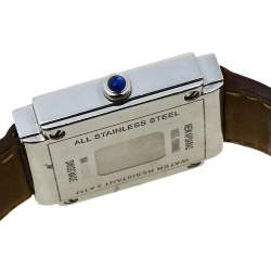 Pre Owned Givenchy Cream Stainless Steel & Leather New Apsaras 1558962 Women's Wristwatch 29 mm