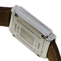 Pre Owned Givenchy Cream Stainless Steel & Leather New Apsaras 1558962 Women's Wristwatch 29 mm