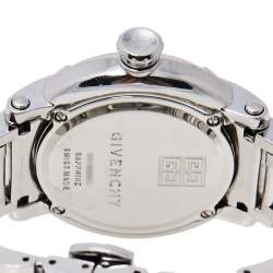 Pre Owned Givenchy Silver Stainless Steel Diamonds GV.5202L Women's Wristwatch 36 mm