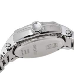 Pre Owned Givenchy Silver Stainless Steel Diamonds GV.5202L Women's Wristwatch 36 mm