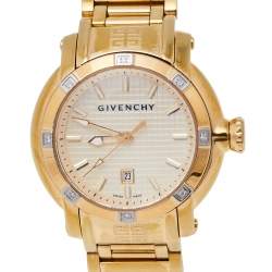Givenchy Yellow Gold Plated Stainless Steel Diamond GV.5202L Women's Wristwatch 36 mm