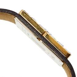 Pre Owned ساعة يد نسائية جيفنشي 4G REG.16337637ستانلس ستيل مطلي ذهب وجلد مم 