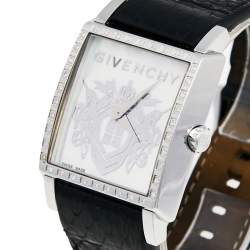 مملوكة مسبقًا ساعة يد نسائية جيفنشي جي في.5214أم ألماس جلد ستانلس ستيل صدف 38 مم